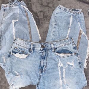 Aeropostale Light Blue Distressed Boyfriend Jeans